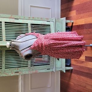 NWT Rust/White Floral Strappy Mini Dress M